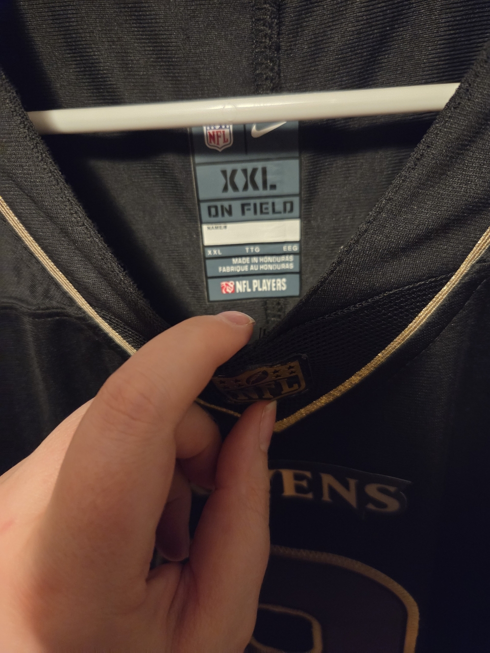 NFL Baltimore Ravens Black and Gold Game Jersey - Picture 3 of 4